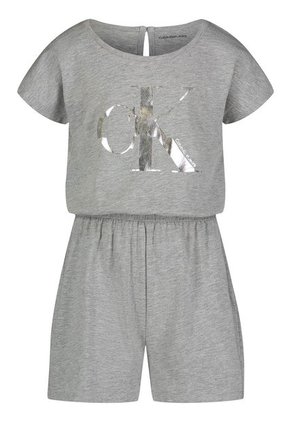 Enterizo Con Bermuda Niña Gris Calvin Klein