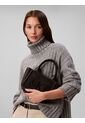 Bolso Negro Tote Pequeño Con Logo Monograma Grabado Calvin Klein de Calvin Klein