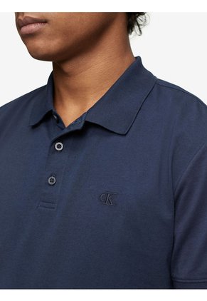 Polo Azul Smooth En Algodón Solid Calvin Klein