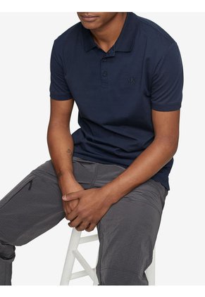 Polo Azul Smooth En Algodón Solid Calvin Klein
