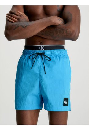 Bañador Con Cintura Doble Hombre Azul Calvin Klein