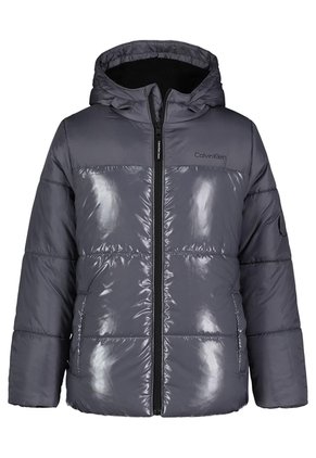 Chaqueta Gris Acolchada Con Cierre Para Niño Calvin Klein