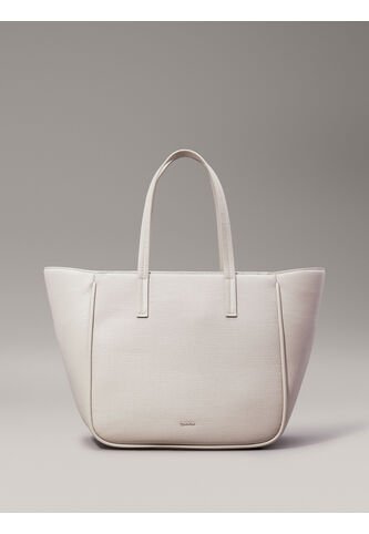 Bolso Blanco Tote Refine Con Detalle Trenzado Calvin Klein Calvin Klein