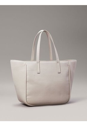 Bolso Blanco Tote Refine Con Detalle Trenzado Calvin Klein