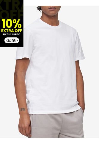 Camiseta Manga Corta Smooth Algodón Solid Blanco Calvin Klein Calvin Klein