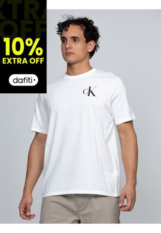 Camiseta Blanca Con Monograma 30s Calvin Klein Calvin Klein