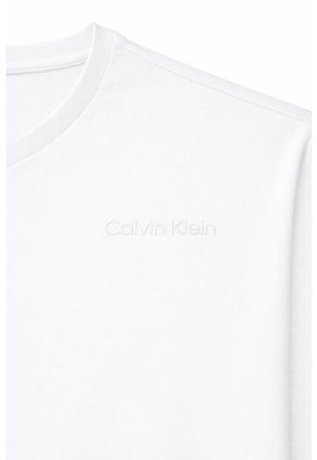 Camiseta Blanca Solid Liquid Con Logo Calvin Klein