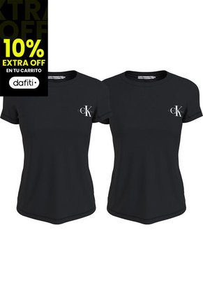 Paquete De 2 Camiseta De Corte Slim Y Diseño De Mo Calvin Klein