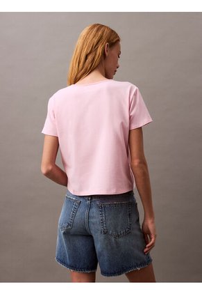 Camiseta Rosada Slim Con Logo Calvin Klein