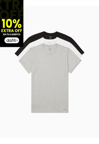 Pack De 3 Camisetas Cuello Redondo Calvin Klein Calvin Klein