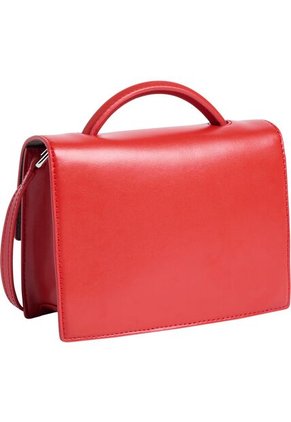 Bolso Rojo De Mano Con Solapa Calvin Klein