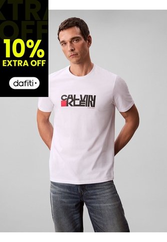 Camiseta Blanca Con Estampado Gráfico Redbox Calvin Klein Calvin Klein