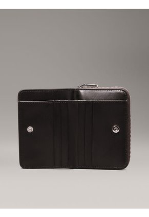Billetera Gris Con Cremallera Metálica En El Contorno Calvin Klein