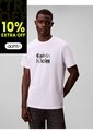 Camiseta Blanca Con Estampado Gráfico De Logo En Estilo Bold Calvin Klein de Calvin Klein