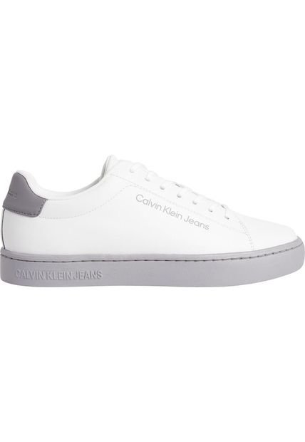 Tenis De Cuero Para Hombre En Blanco Calvin Klein Calvin Klein