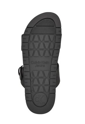 Sandalias Negro Con Monograma Calvin Klein
