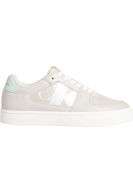 Tenis Beige Classic Con Detalles De Gamuza Calvin Klein