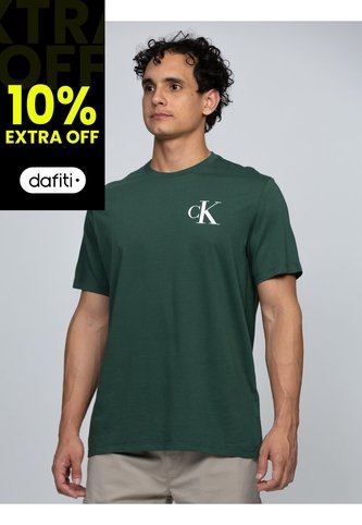 Camiseta Verde Con Monograma 30s Calvin Klein Calvin Klein