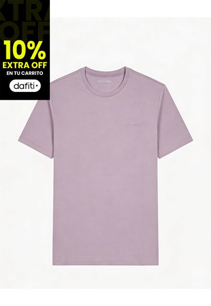Camiseta Morada Solid Liquid Con Logo Calvin Klein