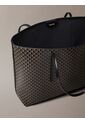 Bolso Negro Tote Con Logo Monograma Con Bolsito Calvin Klein de Calvin Klein