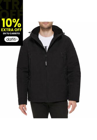 Chaqueta Negra Soft Shell Con Capota Y Forro De Sherpa Calvin Klein Calvin Klein