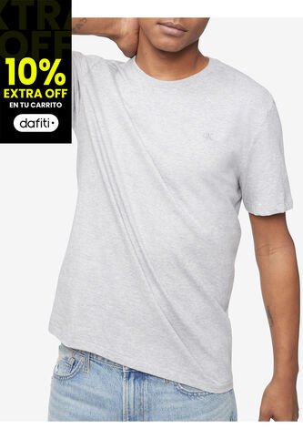 Camiseta Manga Corta Smooth Algodón Solid Hombre G Gris Calvin Klein Calvin Klein