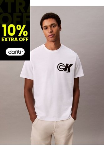 Camiseta Blanca Sport Con Logotipo Gráfico Calvin Klein Calvin Klein