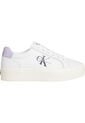 Tenis Blanco De Plataforma De Cuero Calvin Klein de Calvin Klein