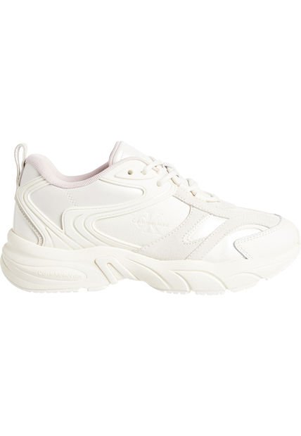 Tenis Blanco Retro Con Monograma Calvin Klein