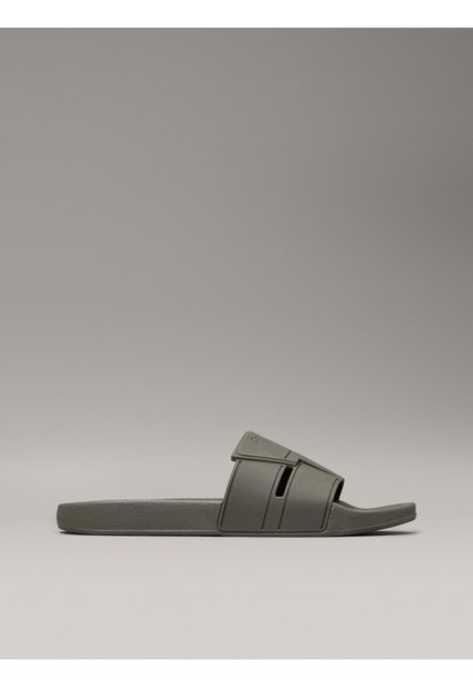 Sandalias Verde Con Logotipo Calvin Klein