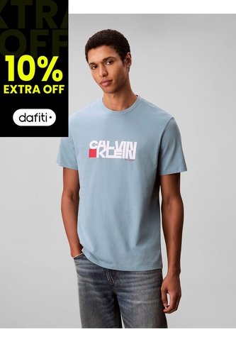 Camiseta Azul Con Estampado Gráfico Redbox Calvin Klein Calvin Klein
