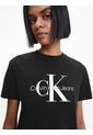 Camiseta Negra Regular Fit Con Monograma Calvin Klein de Calvin Klein