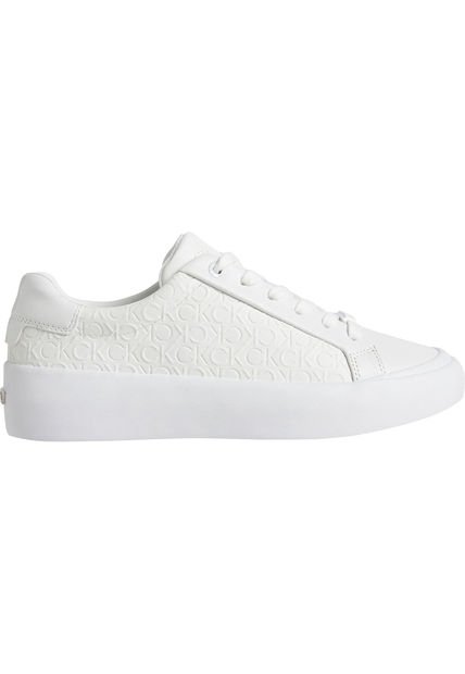 Tenis Blanco Con Monograma Calvin Klein