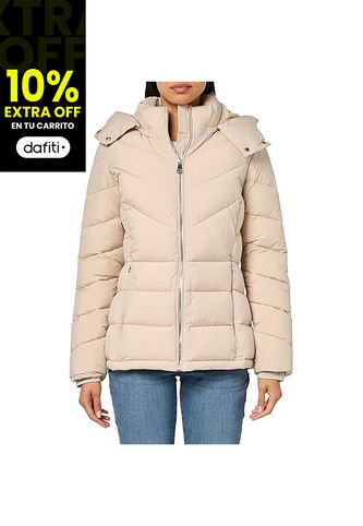 Chaqueta Crema Puffer Con Capota Calvin Klein Calvin Klein