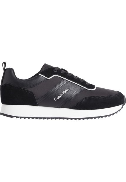 Tenis Negro Low Top Lace Up Calvin Klein