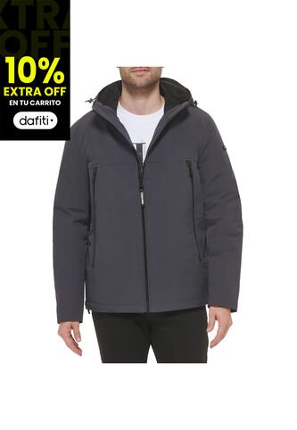 Chaqueta Gris Soft Shell Con Capota Y Forro De Sherpa Calvin Klein Calvin Klein