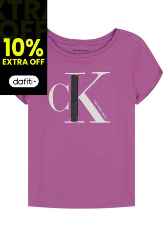 Camiseta Con Cuello Redondo Niña Morado Calvin Klein Calvin Klein