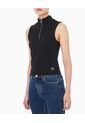 Camiseta Negra Sin Mangas Con Cremallera Calvin Klein de Calvin Klein