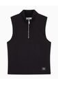 Camiseta Negra Sin Mangas Con Cremallera Calvin Klein de Calvin Klein