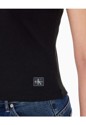 Camiseta Negra Sin Mangas Con Cremallera Calvin Klein