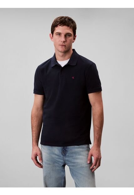 Polo Azul Clásico De Piqué De Algodón Calvin Klein