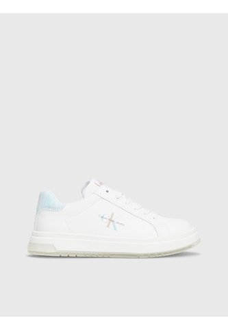 Tenis Blancos CK Jeans Con Detalle Celeste Calvin Klein Calvin Klein