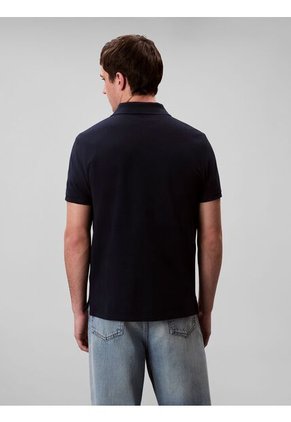 Polo Azul Clásico De Piqué De Algodón Calvin Klein