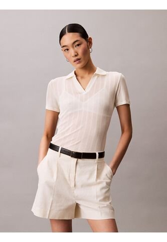 Polo Beige De Punto Pointelle Calvin Klein Calvin Klein