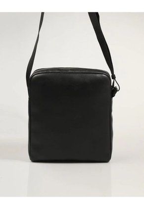 Bolso Negro Reporter Monocromático Con Logo Calvin Klein