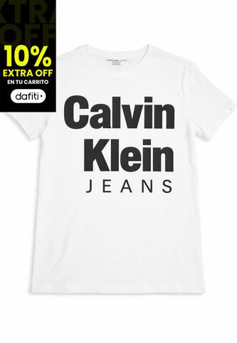 Camiseta Blanca De Manga Corta Con Gráfico Dope Calvin Klein Calvin Klein