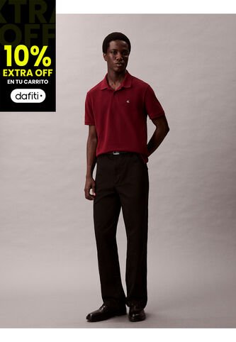 Polo Rojo Clásico De Piqué De Algodón Calvin Klein Calvin Klein