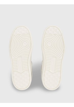 Tenis Blanco De Cuero Tipo Basket Calvin Klein