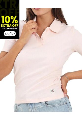 Polo Rosa Con Insignia Calvin Klein Calvin Klein