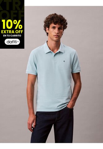 Polo Celeste Clásico De Piqué De Algodón Calvin Klein Calvin Klein